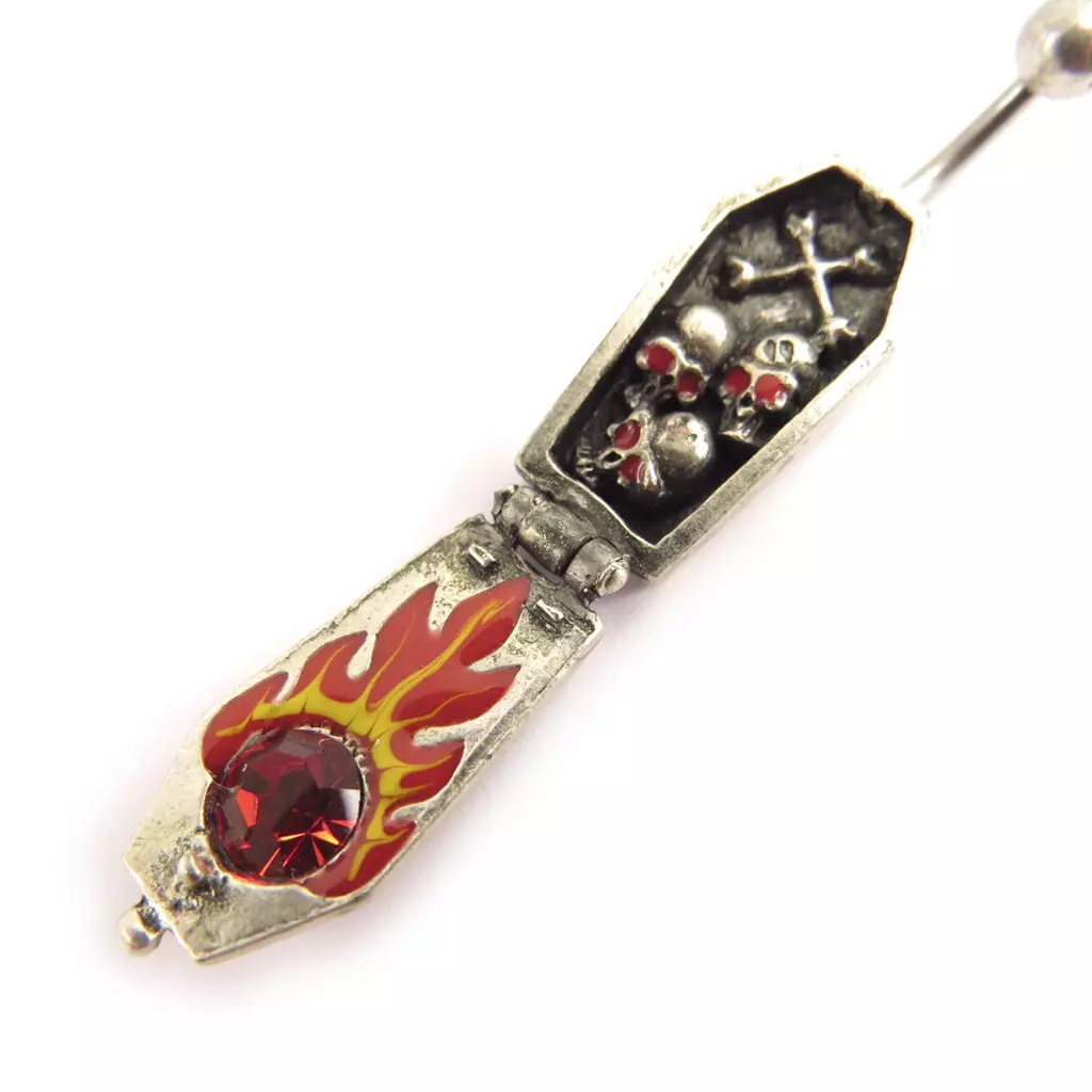 Les Trésors De Lily Body Piercing 'Gothic' Noir Rouge [C4247]