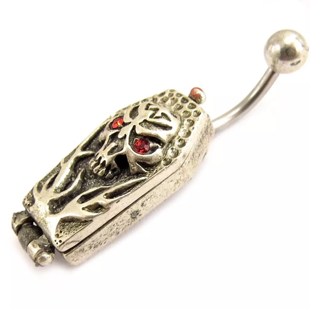 les trésors de lily Body Piercing 'Gothic' Noir Rouge [C4247]