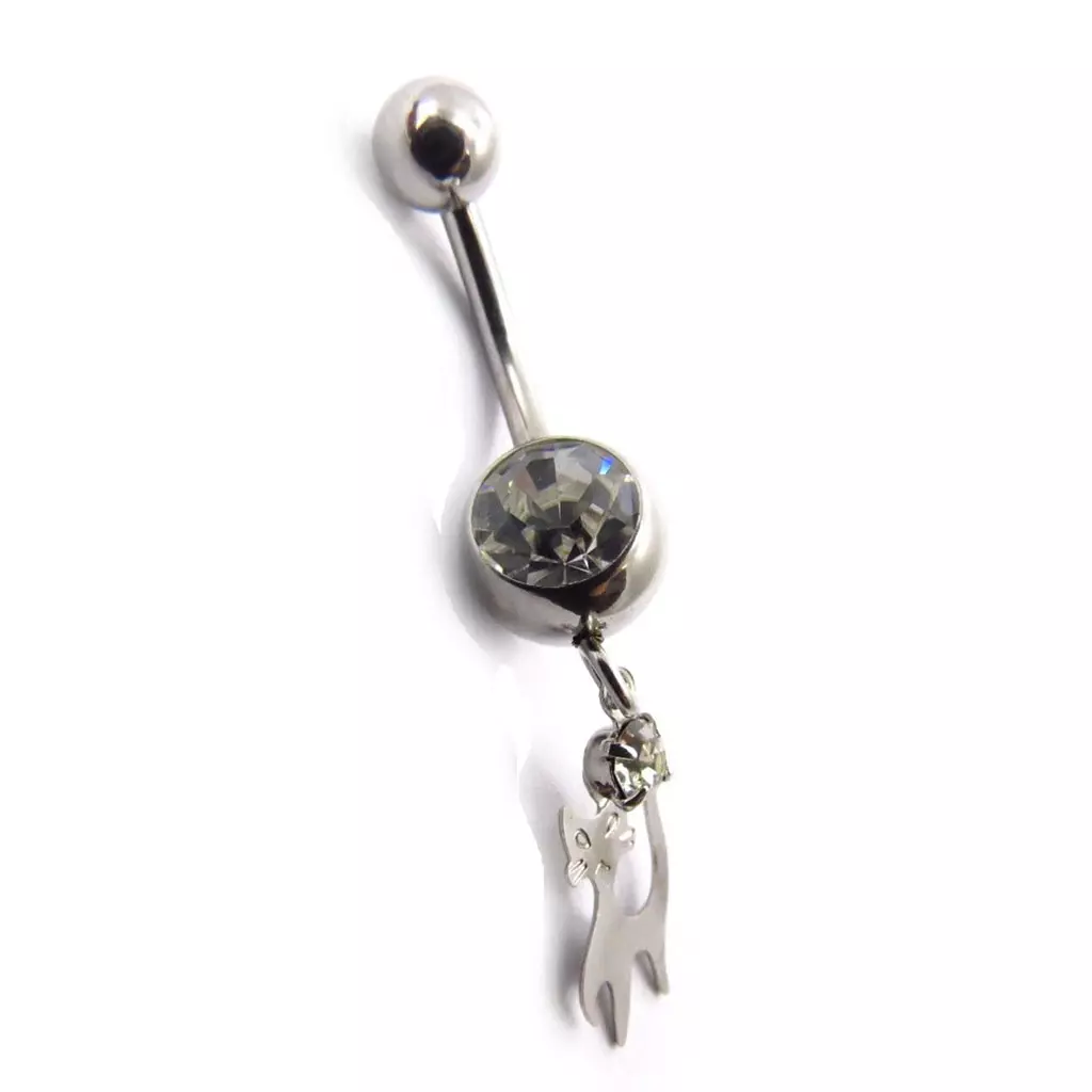 Les Trésors De Lily Body Piercing 'Kitty' Blanc [A9156]
