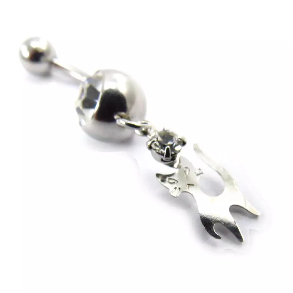 les trésors de lily Body Piercing 'Kitty' Blanc [A9156]