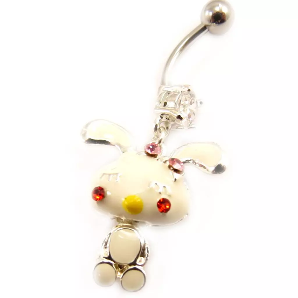 Les Trésors De Lily Body Piercing 'Lapin' Blanc [L4543]