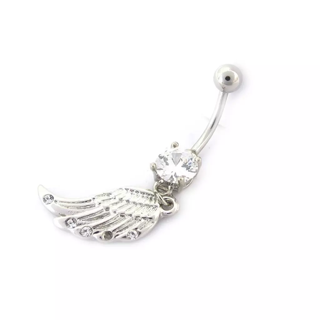 les trésors de lily Body Piercing 'Les Ailes d'Ange' blanc [K3085]