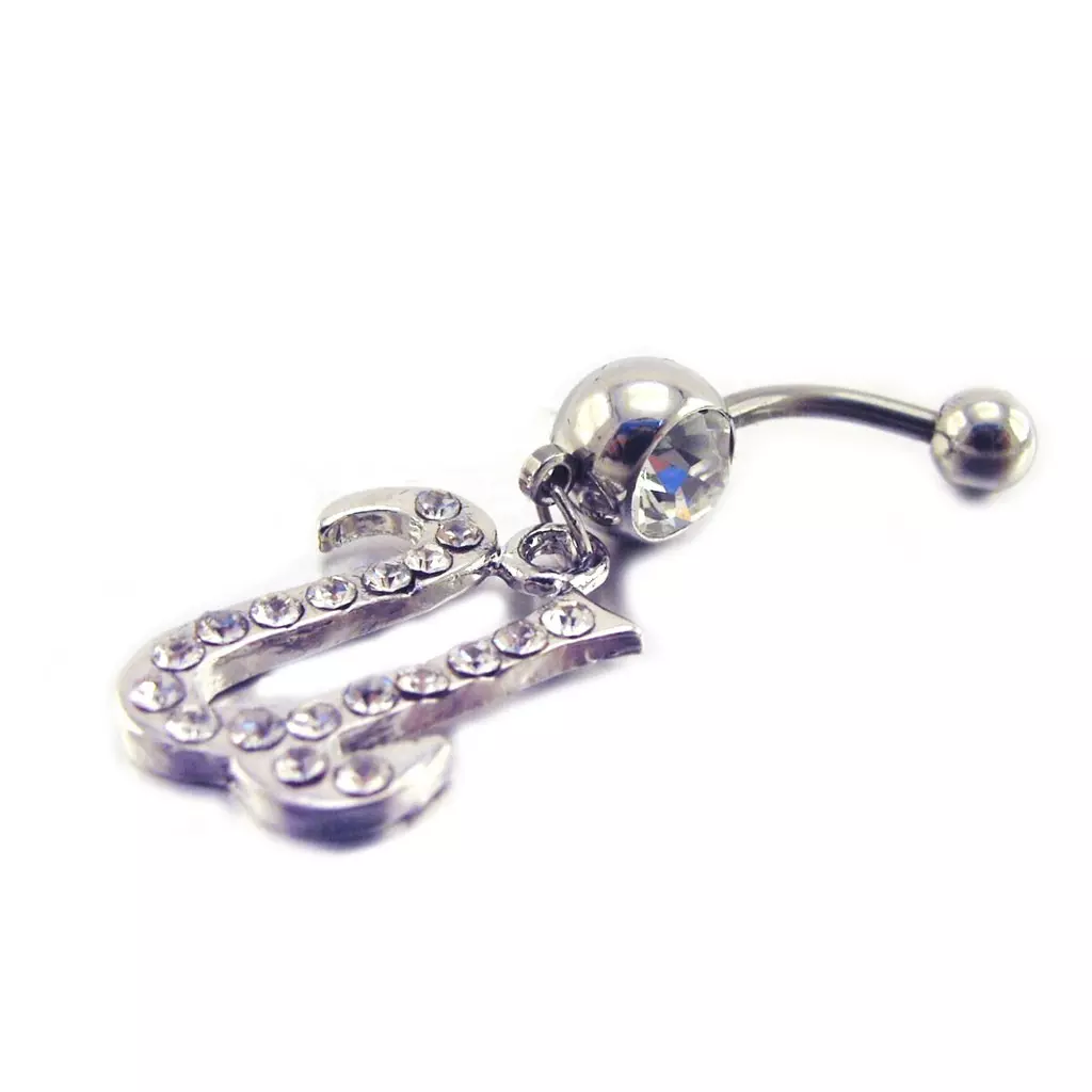 Les Trésors De Lily Body Piercing 'Lettre U' Blanc [E7814]