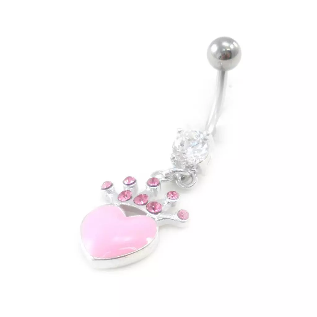 les trésors de lily Body Piercing 'Love Crown' rose [I9470]