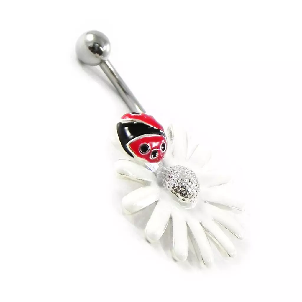Les Trésors De Lily Body Piercing 'Marguerite' Rouge Blanc [H9333]