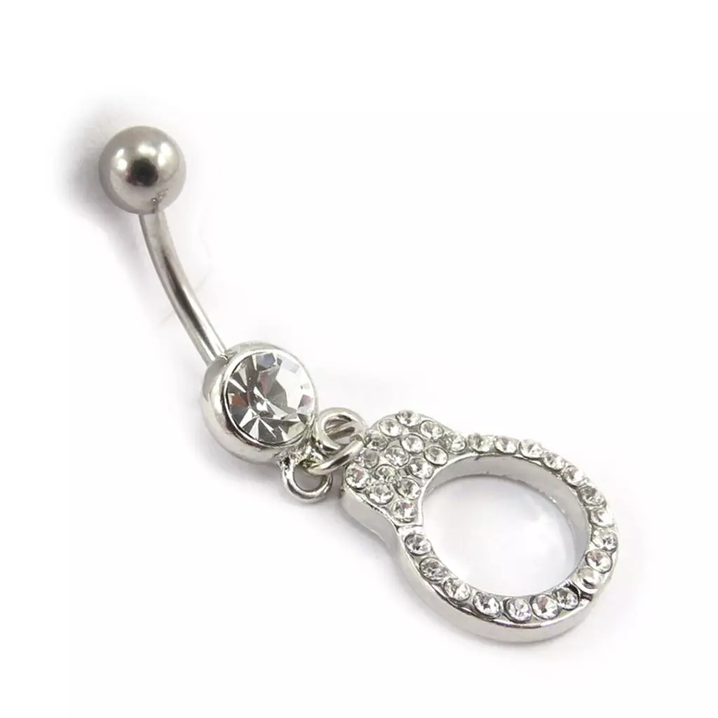 Les Trésors De Lily Body Piercing 'Menottes' Blanc Argenté [K0636]