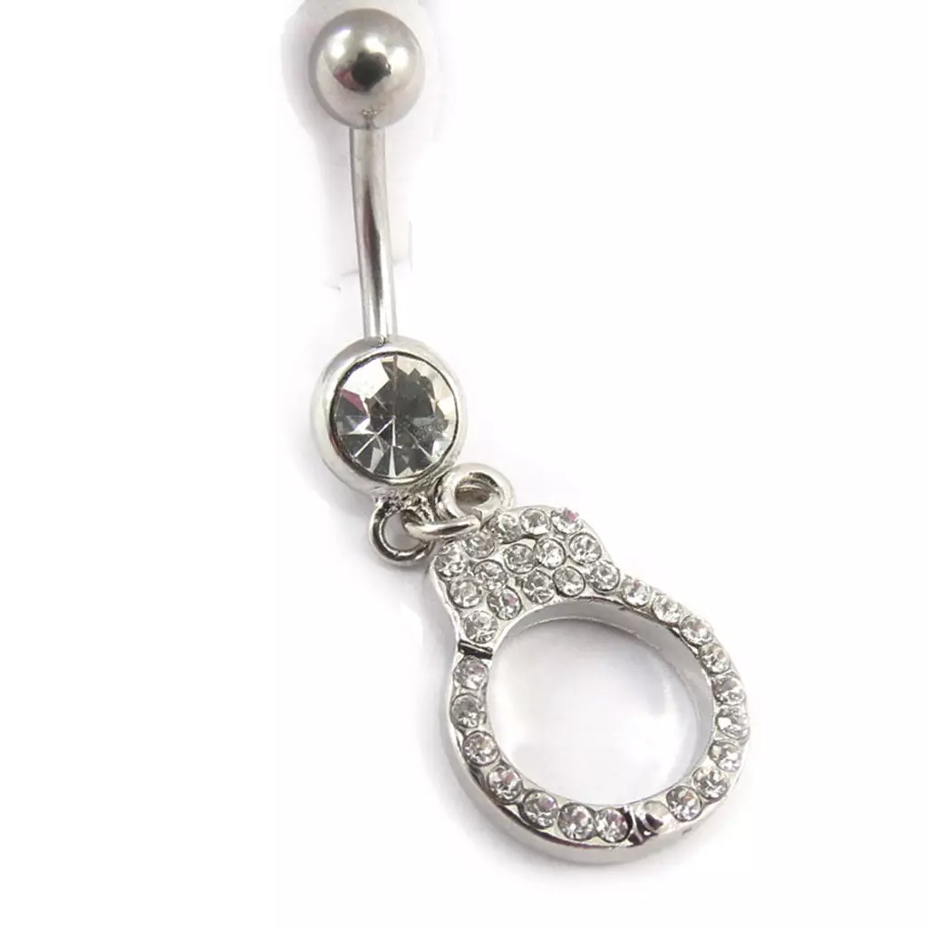 Les Trésors De Lily Body Piercing 'Menottes' Blanc Argenté [K0636]