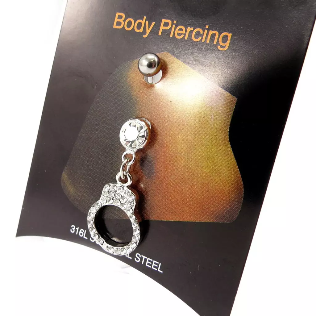Les Trésors De Lily Body Piercing 'Menottes' Blanc Argenté [K0636]