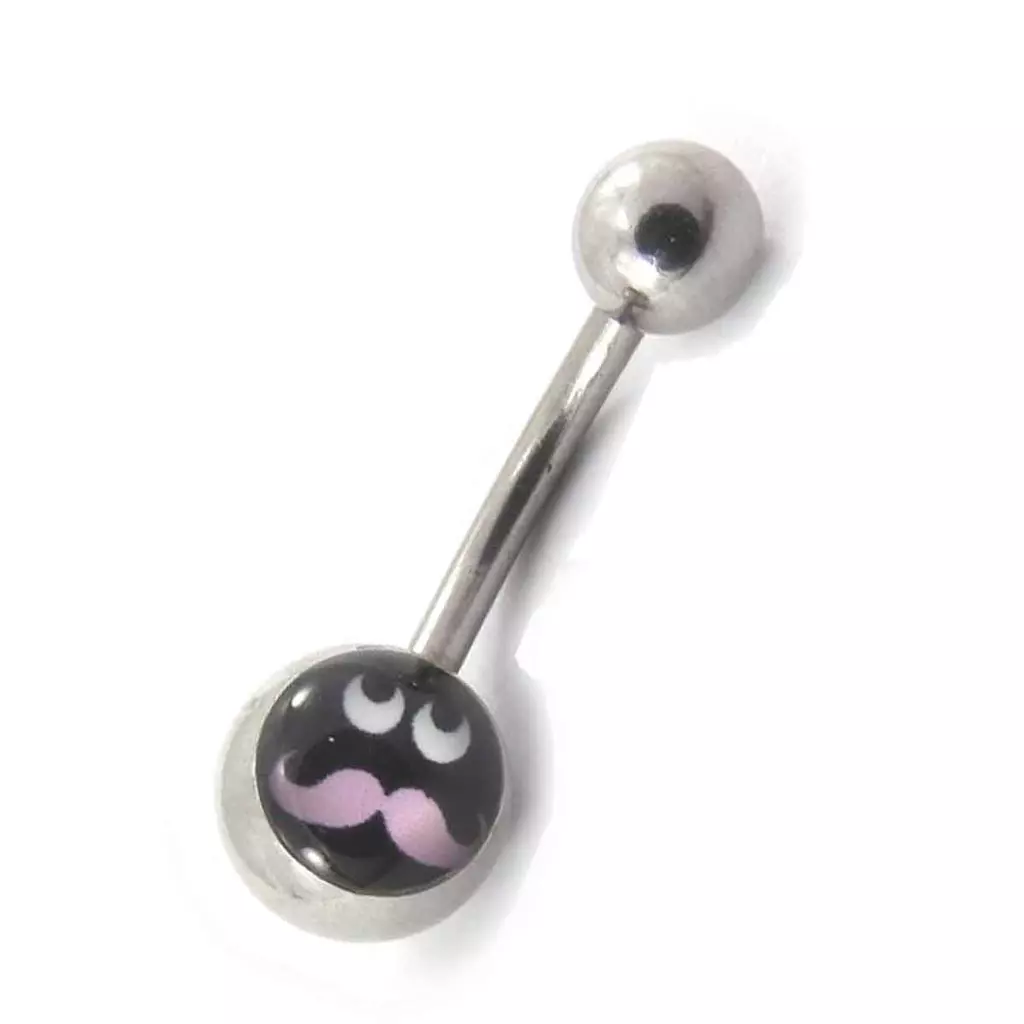 Les Trésors De Lily Body Piercing 'Moustache' Rose [J8940]