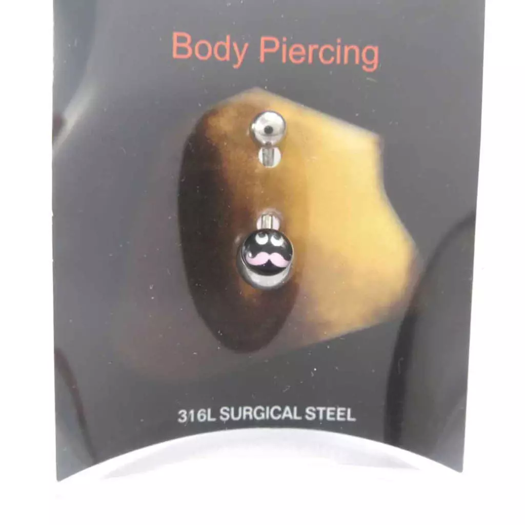 Les Trésors De Lily Body Piercing 'Moustache' Rose [J8940]
