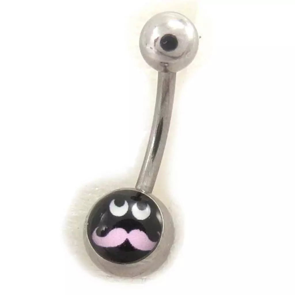 Les Trésors De Lily Body Piercing 'Moustache' Rose [J8940]