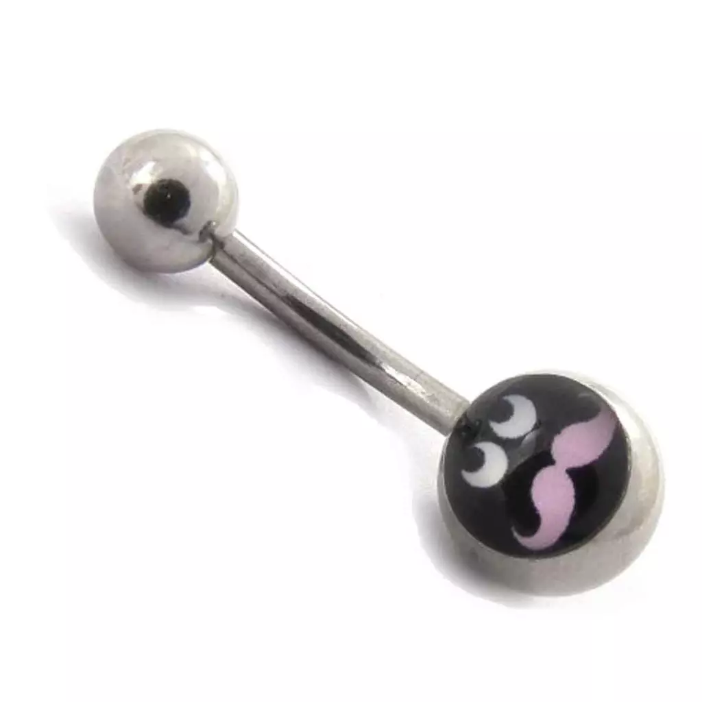 les trésors de lily Body Piercing 'Moustache' rose [J8940]