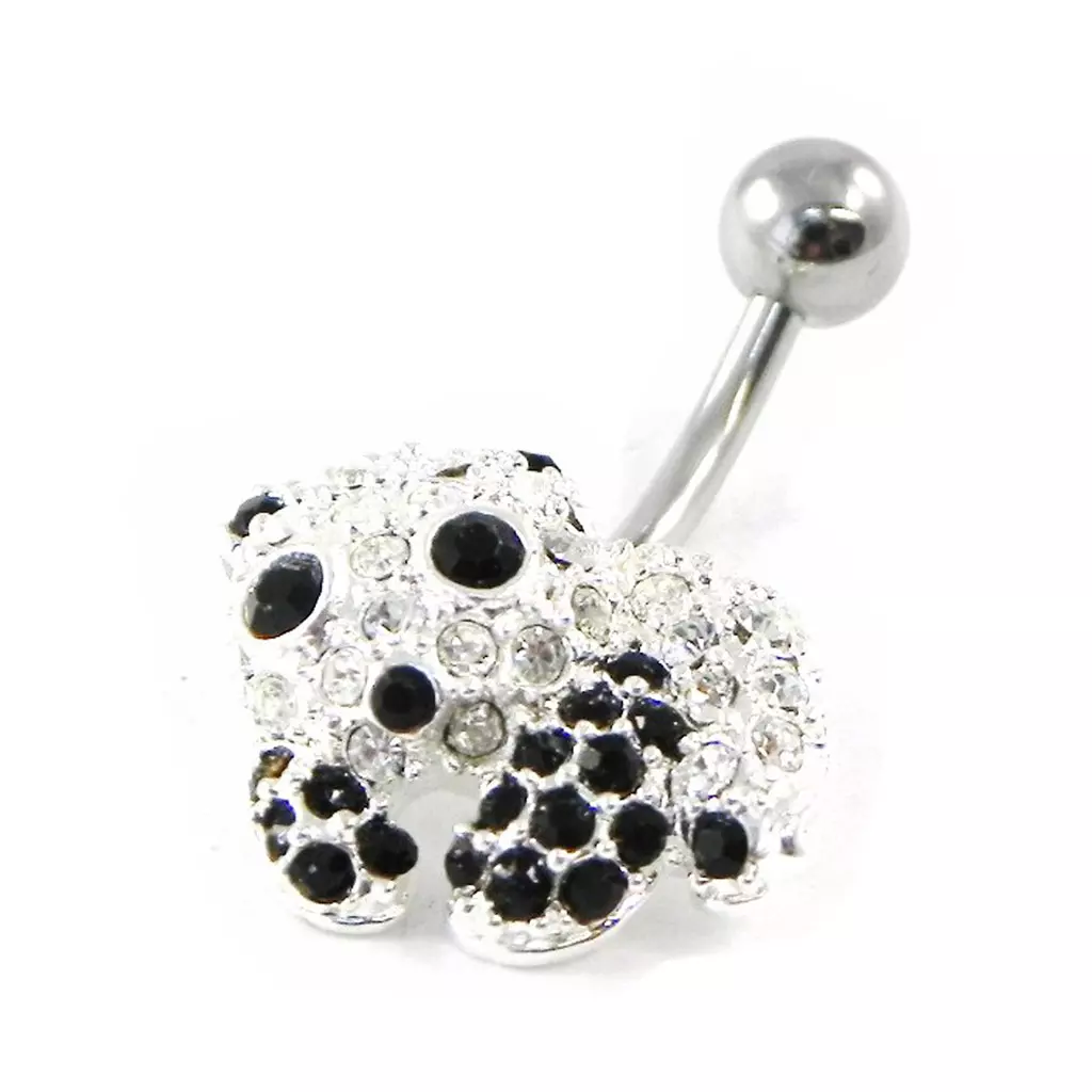 les trésors de lily Body Piercing 'Panda' noir blanc [H9216]