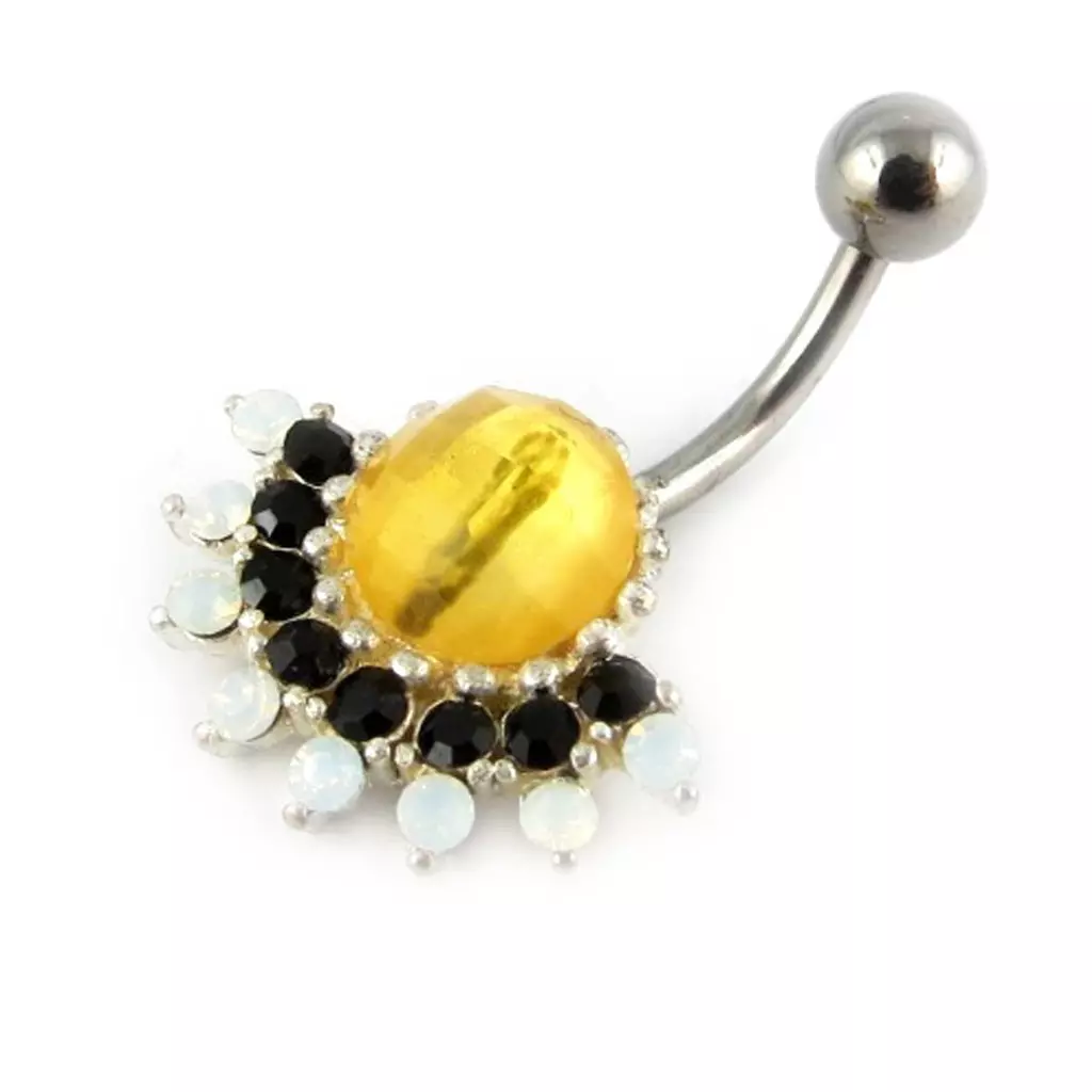 Les Trésors De Lily Body Piercing 'Paon' Ivoire [D9242]