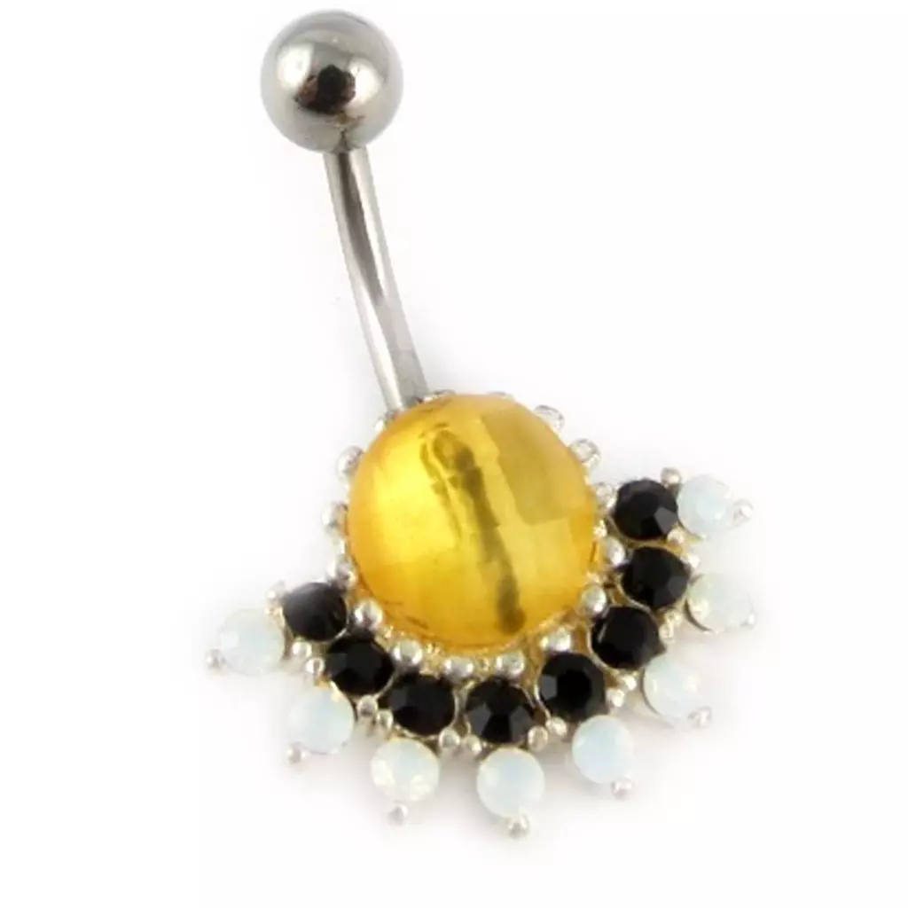 les trésors de lily Body Piercing 'Paon' Ivoire [D9242]