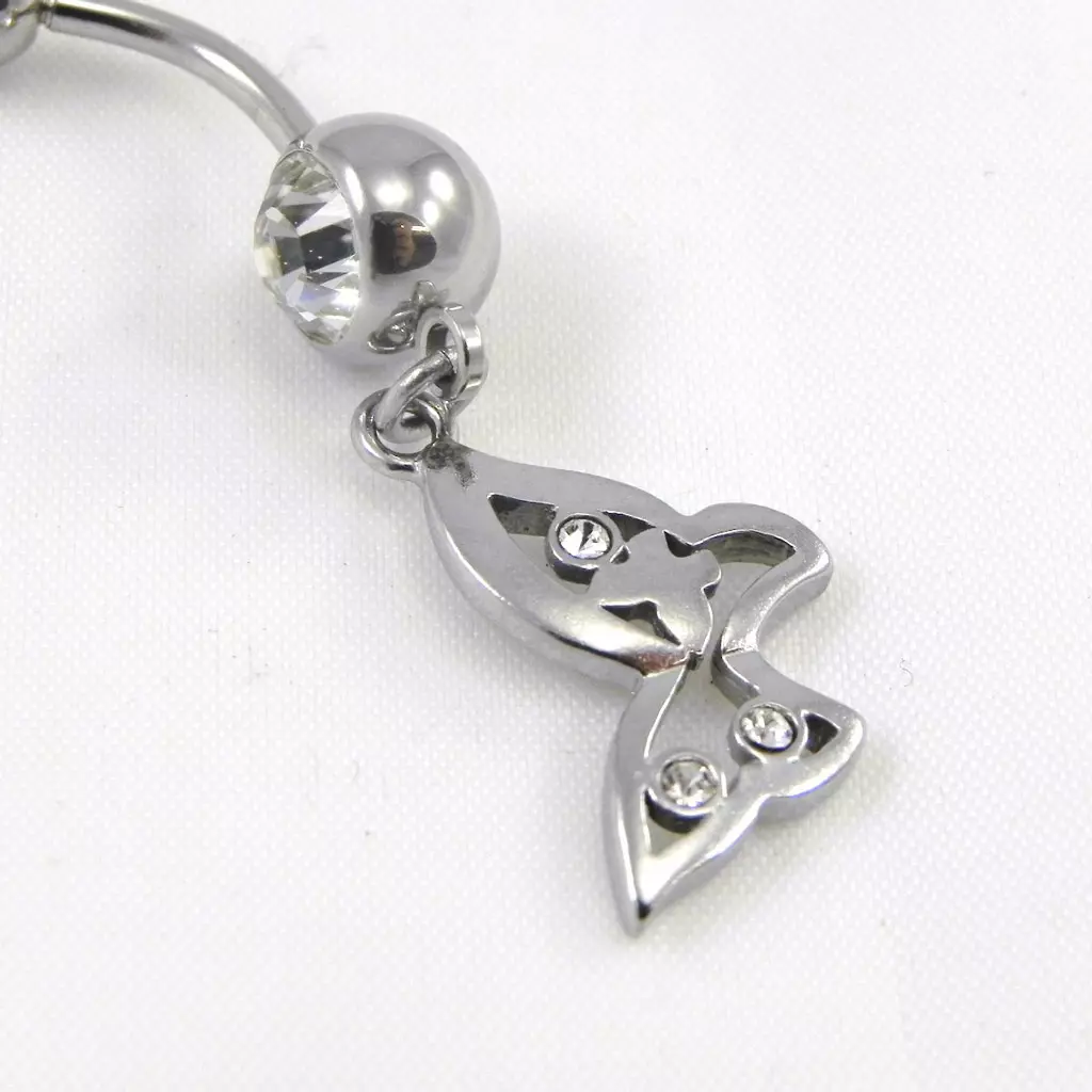 Les Trésors De Lily Body Piercing 'Papillon' Blanc [G7486]