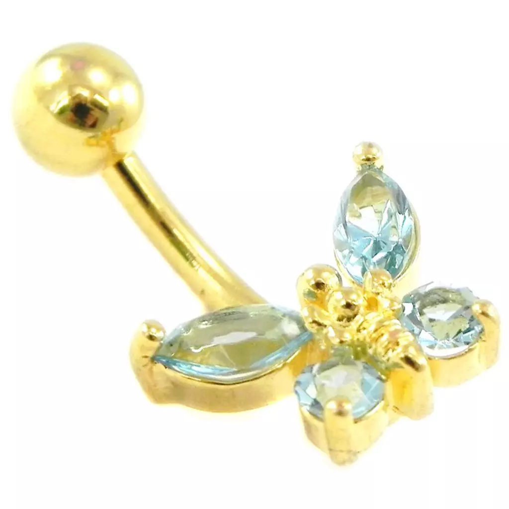 Les Trésors De Lily Body Piercing 'Papillon' Bleu Ciel [F0008]