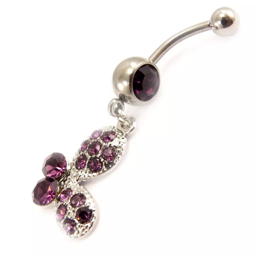 Les Trésors De Lily Body Piercing 'Papillon' Violet [C4829]