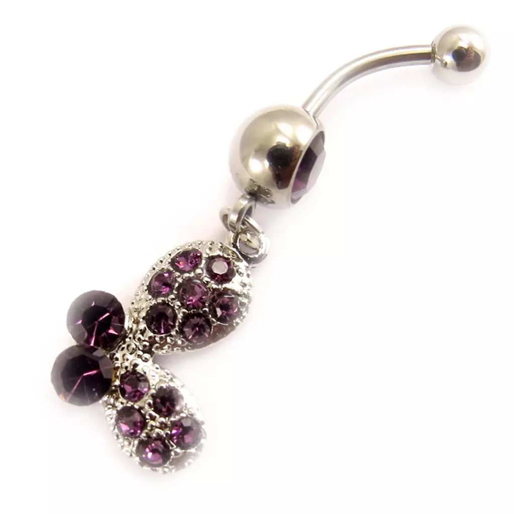 les trésors de lily Body Piercing 'Papillon' Violet [C4829]