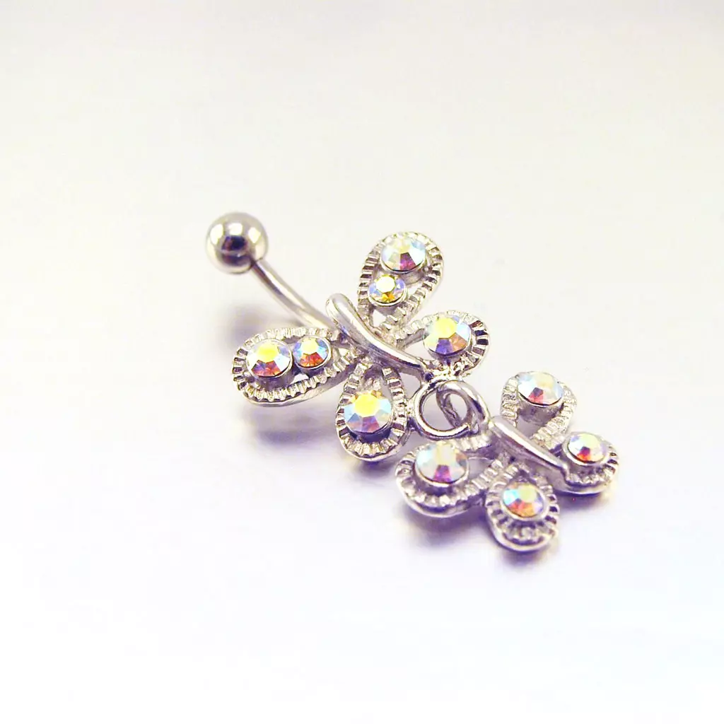Les Trésors De Lily Body Piercing 'Papillons' Blanc Boréal [E9999]
