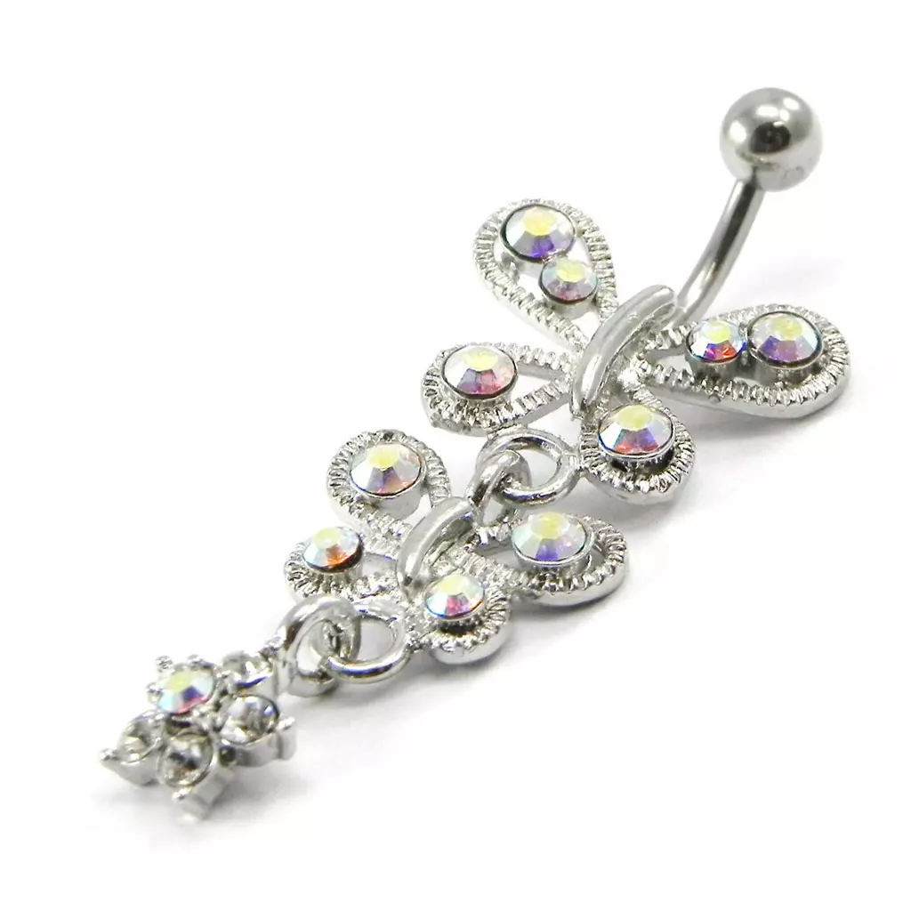 Les Trésors De Lily Body Piercing 'Papillons' Blanc Boréal [I1353]