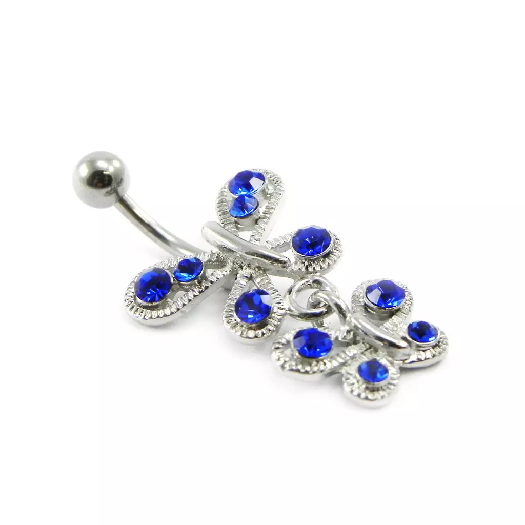 Les Trésors De Lily Body Piercing 'Papillons' Bleu [I1198]