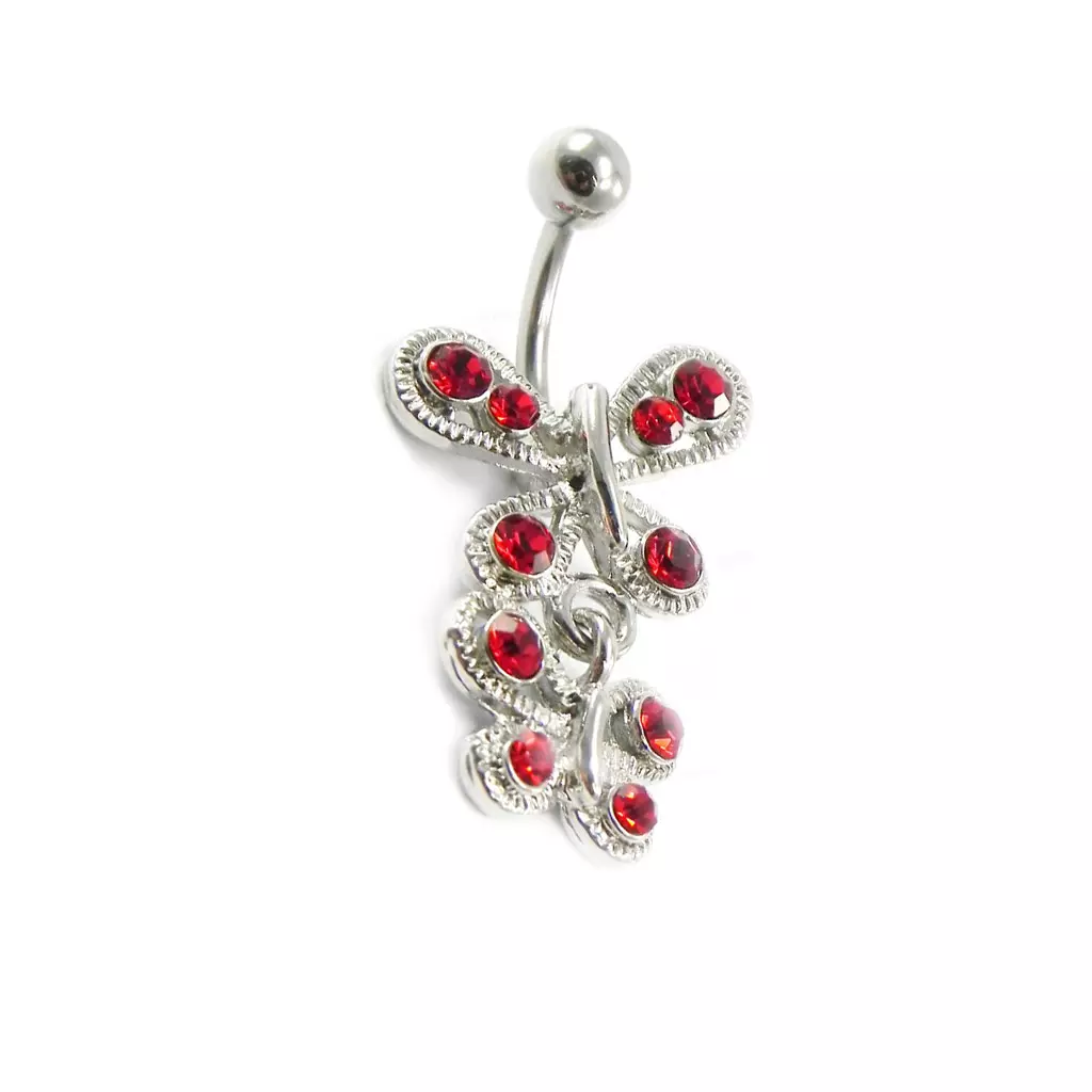 Les Trésors De Lily Body Piercing 'Papillons' Rouge [I1350]