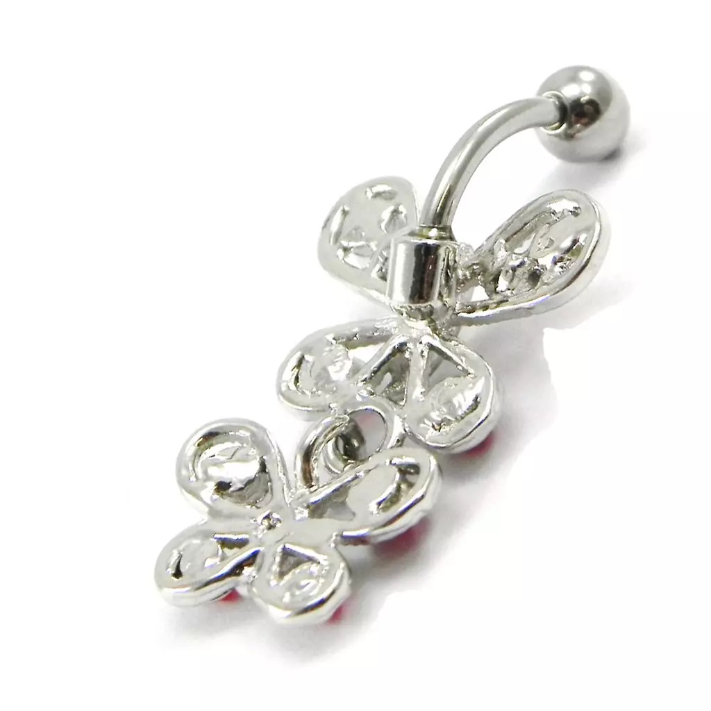 Les Trésors De Lily Body Piercing 'Papillons' Rouge [I1350]