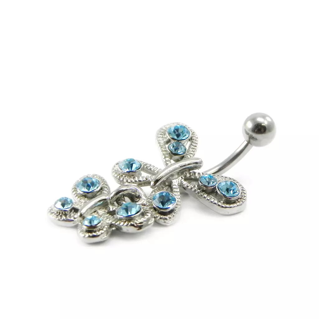 Les Trésors De Lily Body Piercing 'Papillons' Turquoise [I1199]