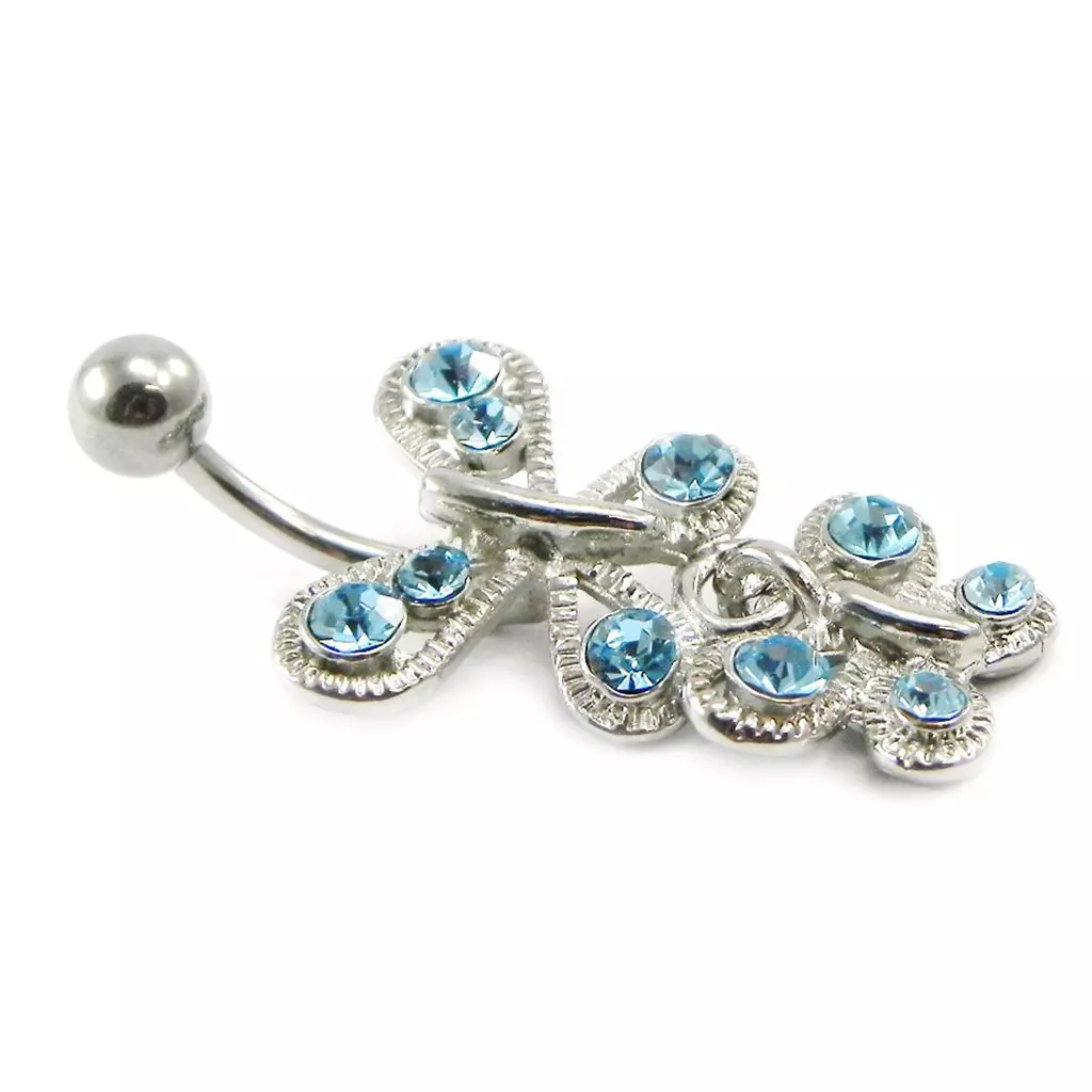 Les Trésors De Lily Body Piercing 'Papillons' Turquoise [I1199]