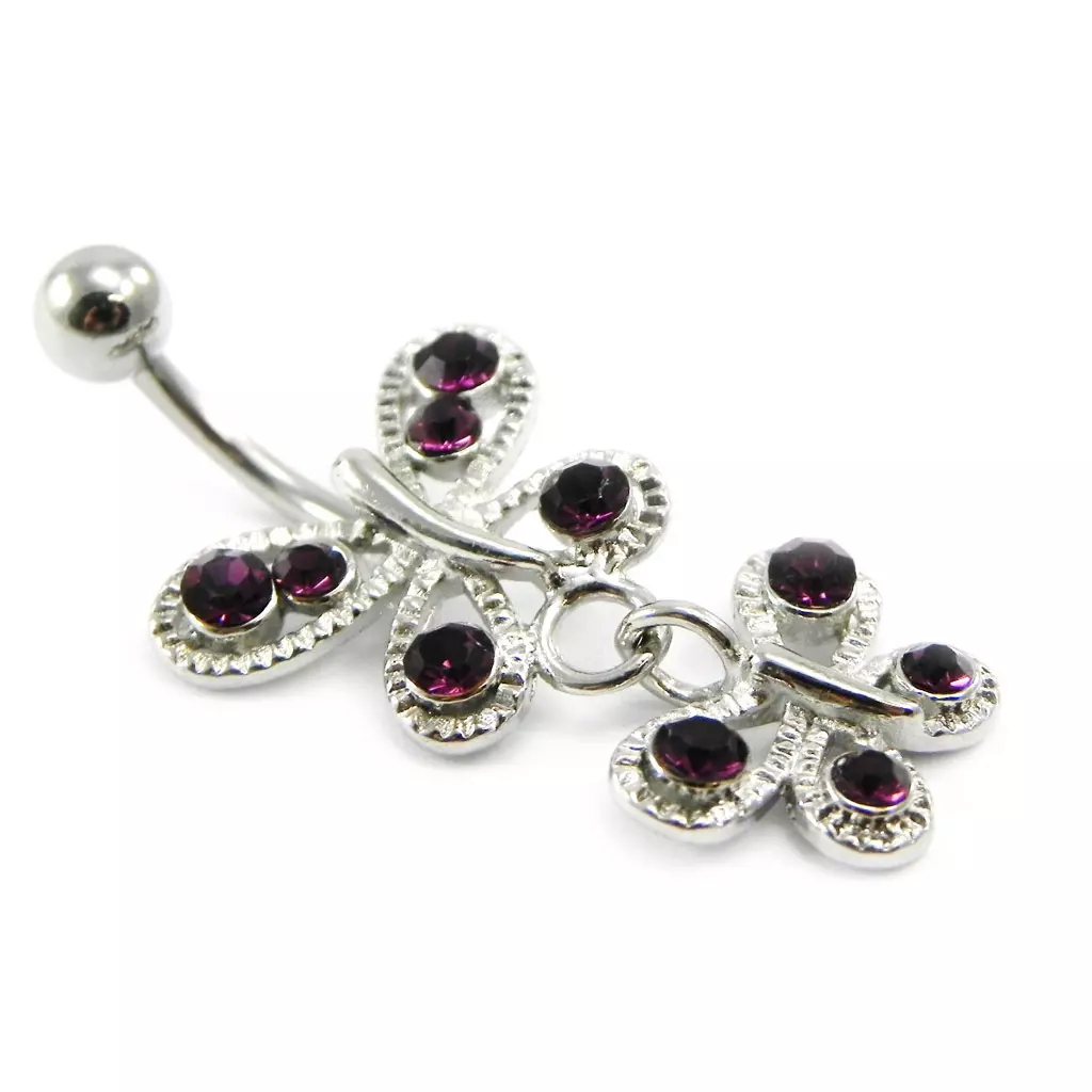 Les Trésors De Lily Body Piercing 'Papillons' Violet [I1197]