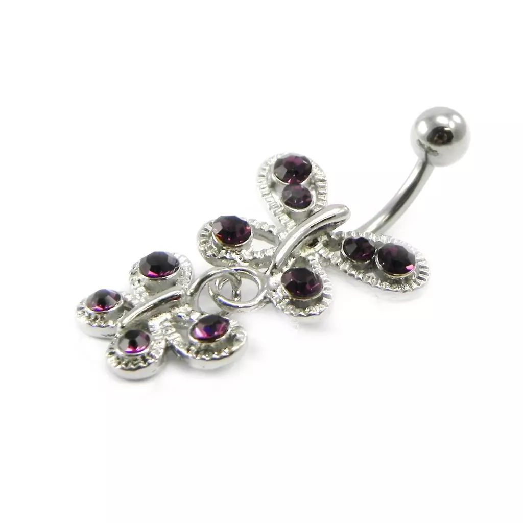 Les Trésors De Lily Body Piercing 'Papillons' Violet [I1197]
