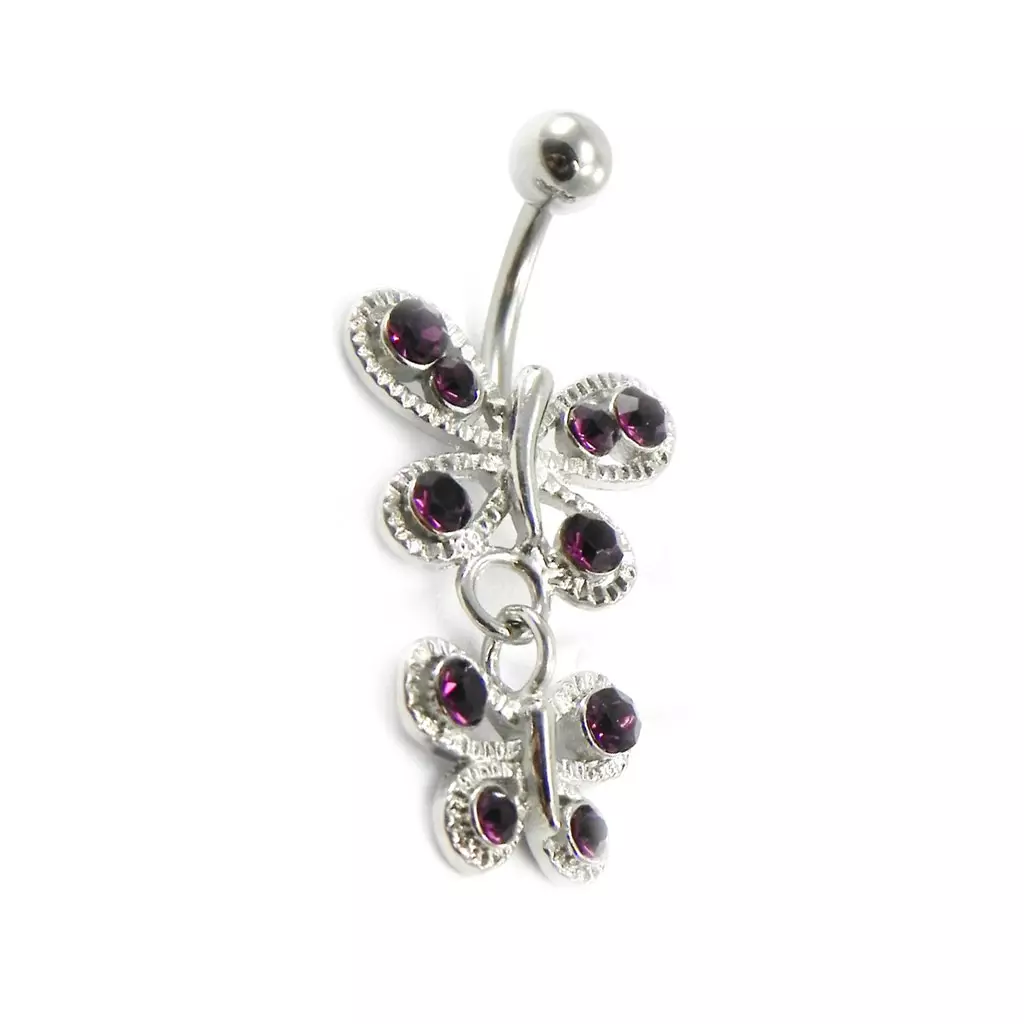 Les Trésors De Lily Body Piercing 'Papillons' Violet [I1197]