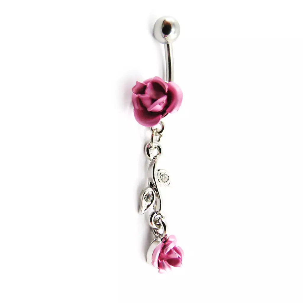 Les Trésors De Lily Body Piercing 'Rosa Romantica' Rose [J5220]