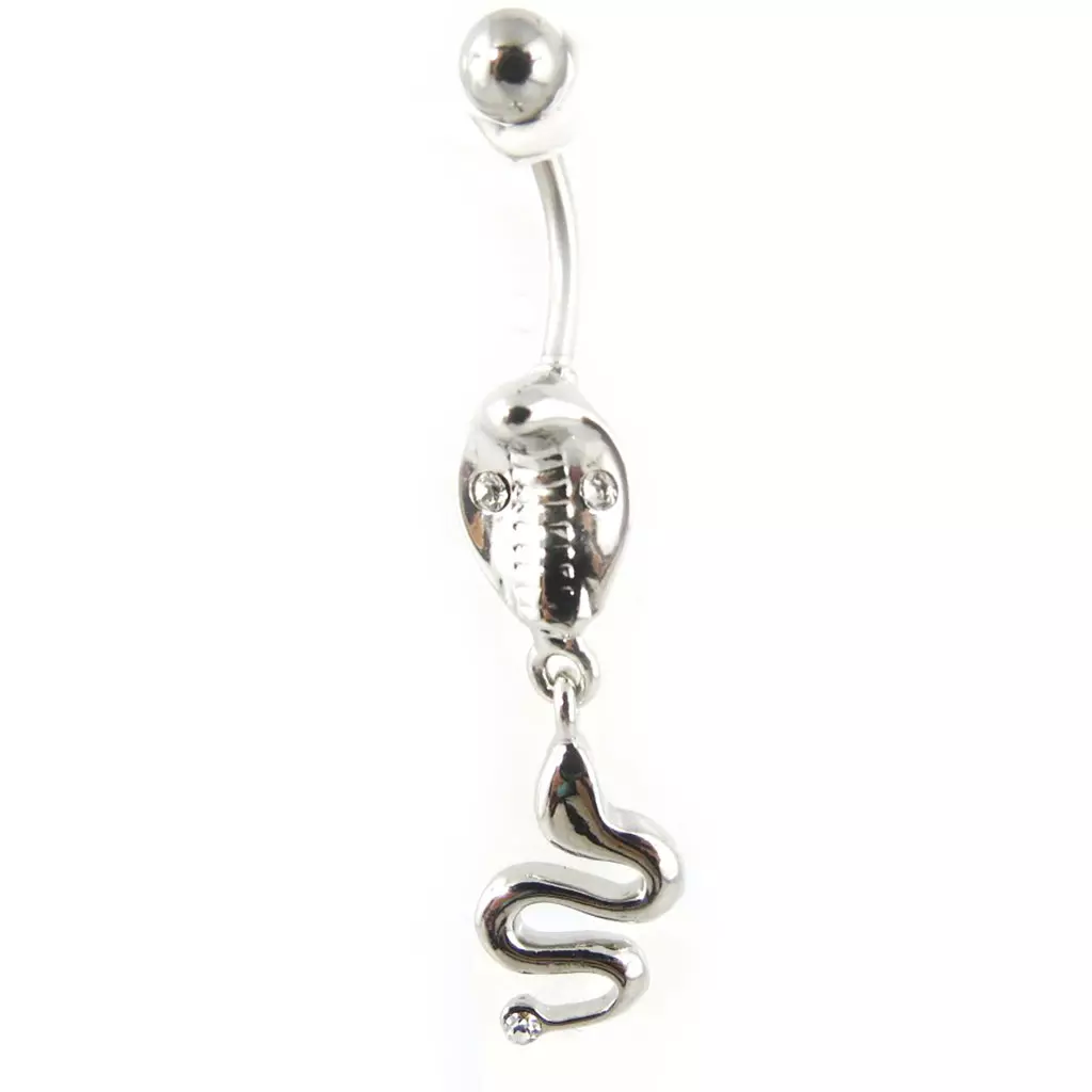 les trésors de lily Body Piercing 'Serpent Mythique' blanc [F9023]