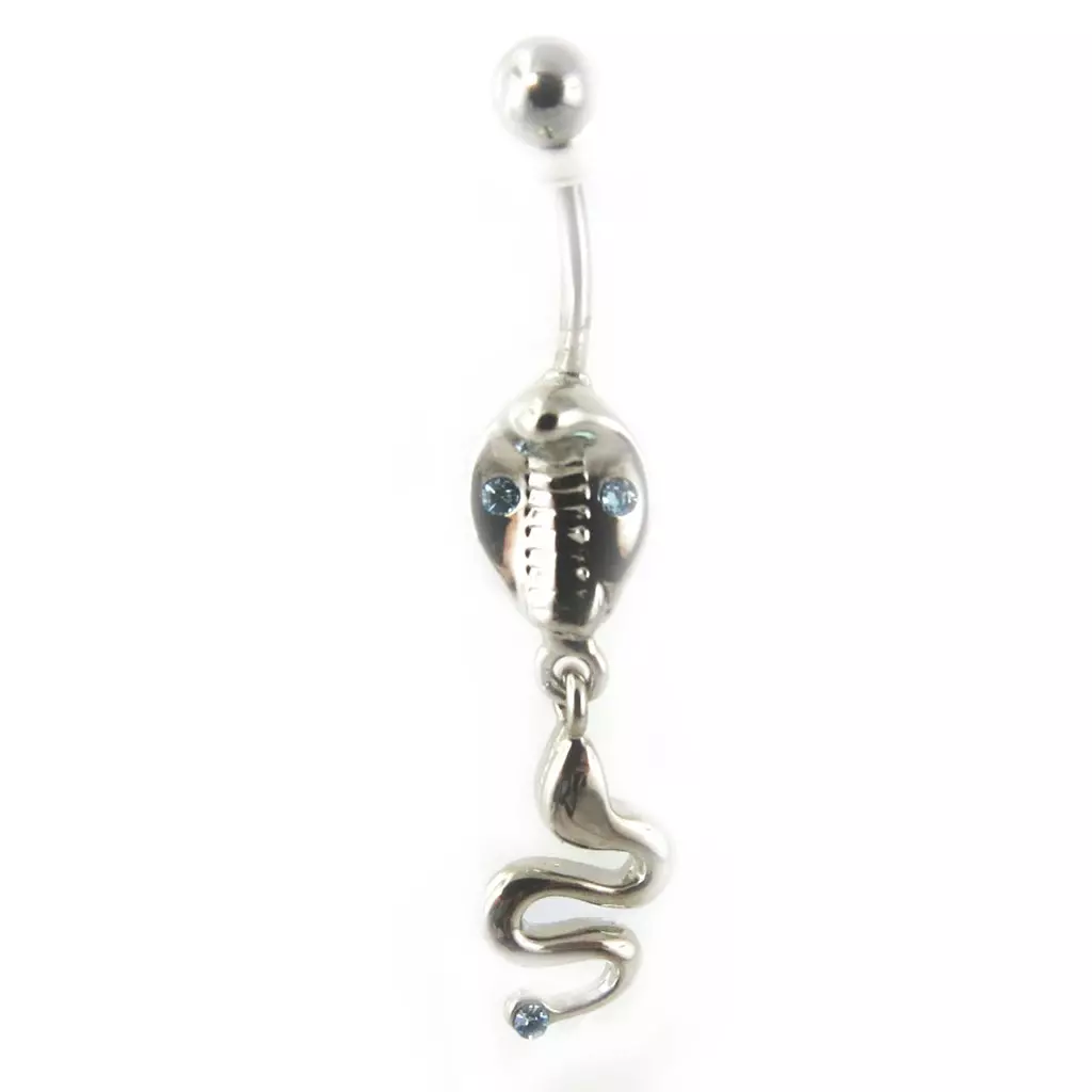 Les Trésors De Lily Body Piercing 'Serpent Mythique' Bleu [F9022]