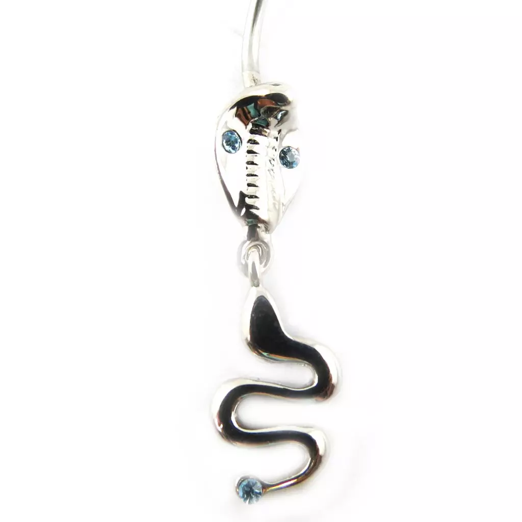 les trésors de lily Body Piercing 'Serpent Mythique' bleu [F9022]