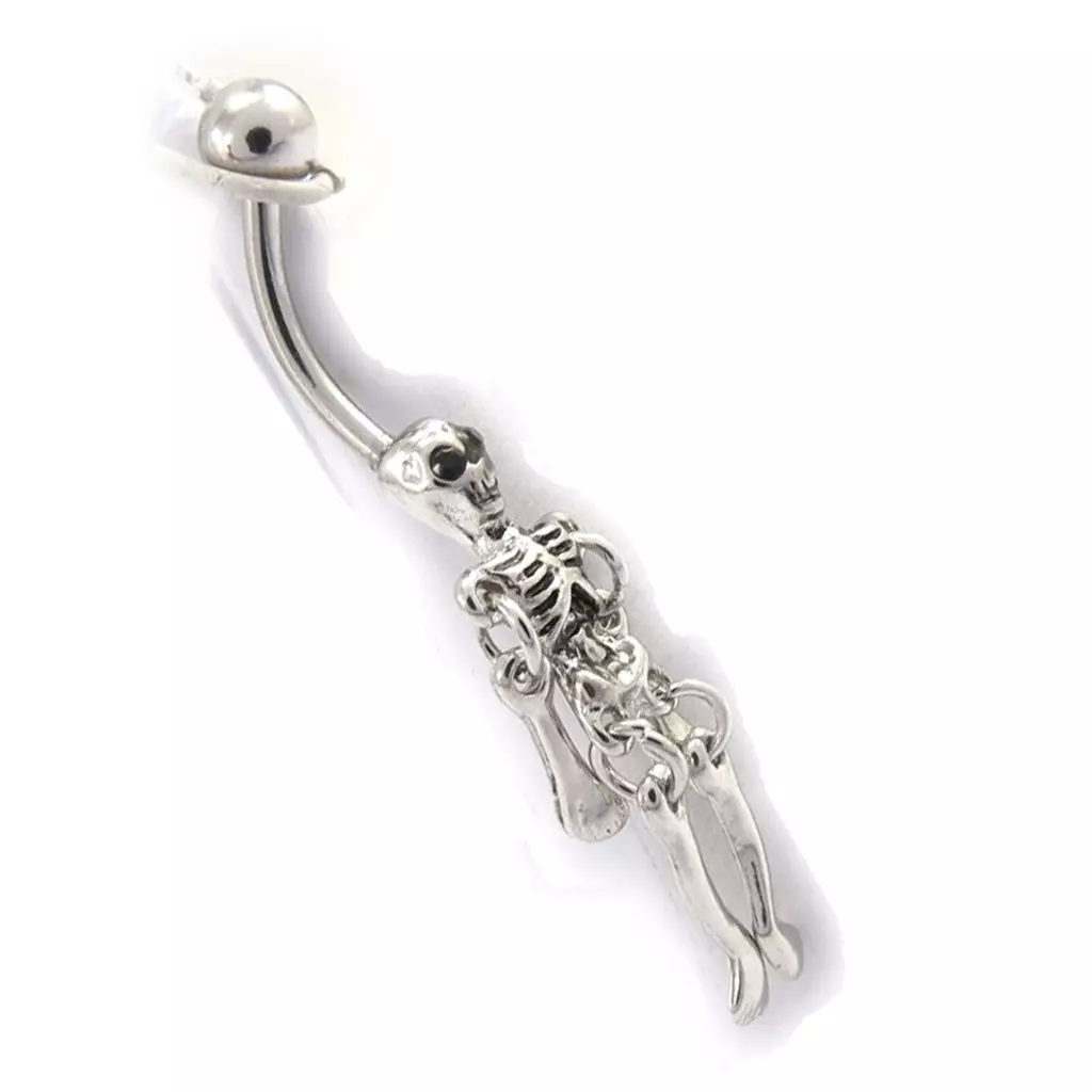 Les Trésors De Lily Body Piercing 'Squelette' Argenté [K0641]