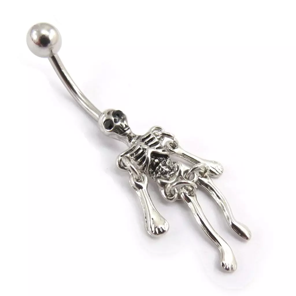les trésors de lily Body Piercing 'Squelette' argenté [K0641]