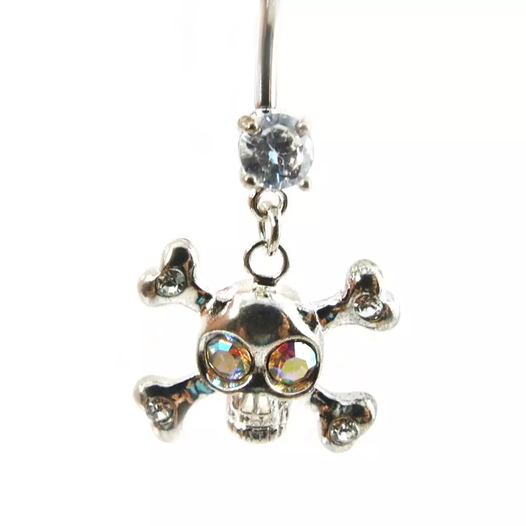 Les Trésors De Lily Body Piercing 'Tête De Mort' Blanc [F8823]