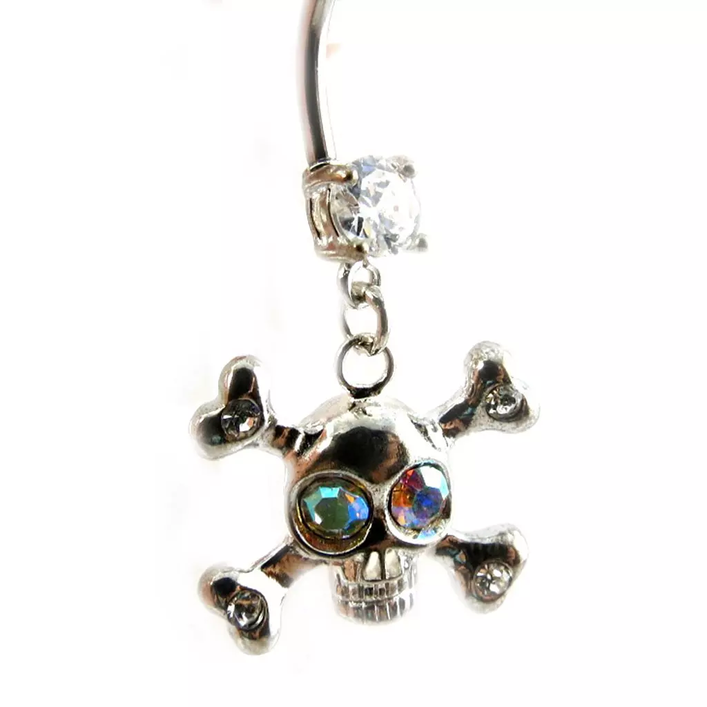 Les Trésors De Lily Body Piercing 'Tête De Mort' Blanc [F8823]
