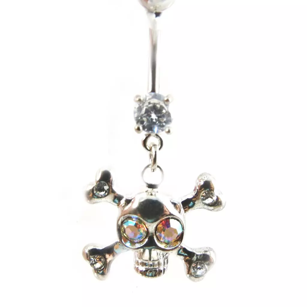 Les Trésors De Lily Body Piercing 'Tête De Mort' Blanc [F8823]
