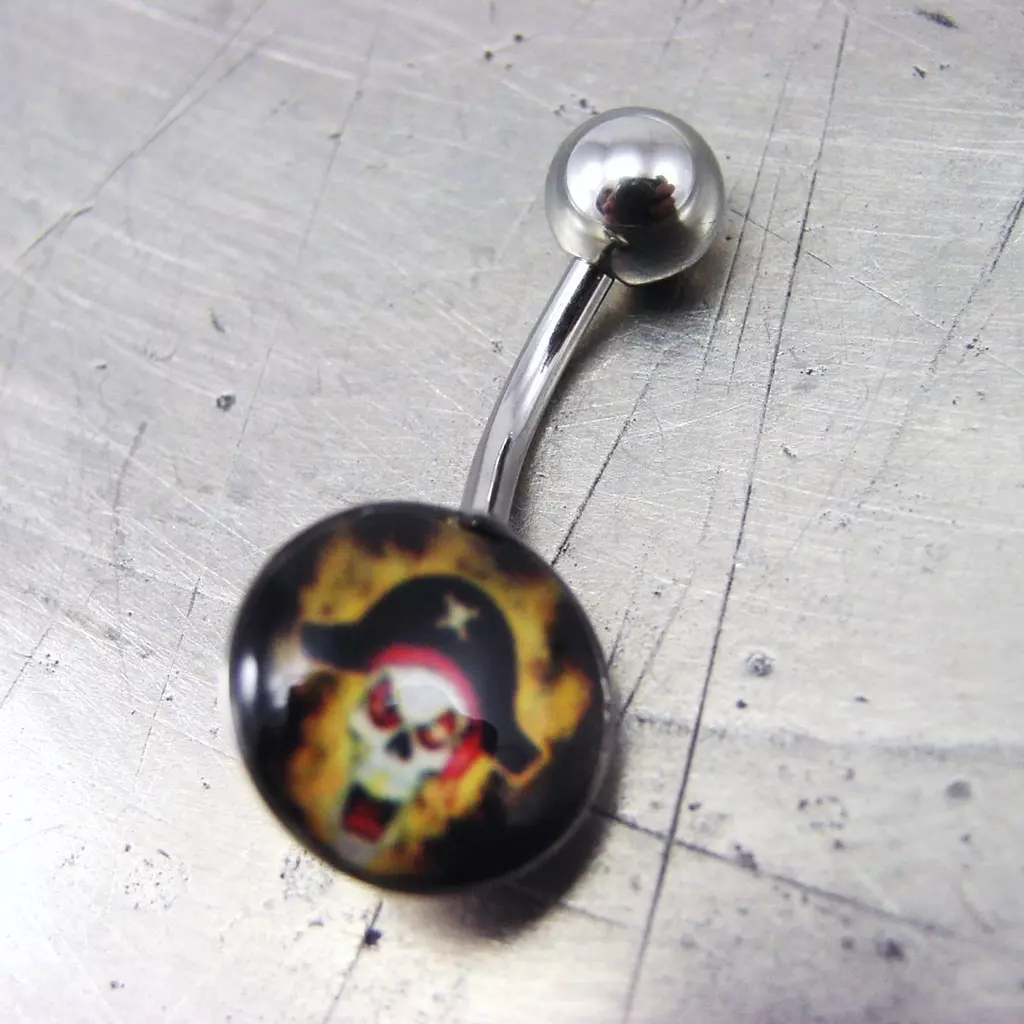 Les Trésors De Lily Body Piercing 'Tête De Mort' [F8844]