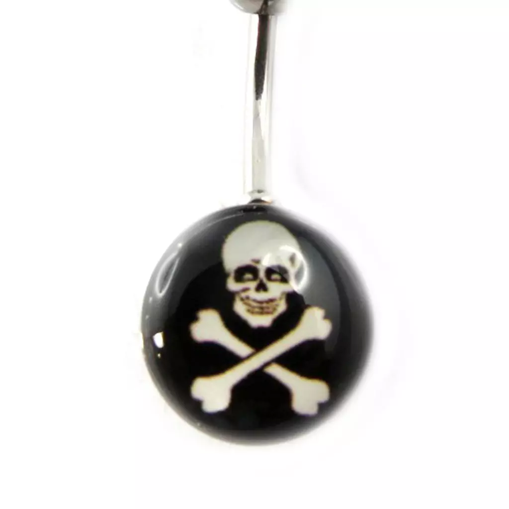 Les Trésors De Lily Body Piercing 'Tête De Mort' [F8845]