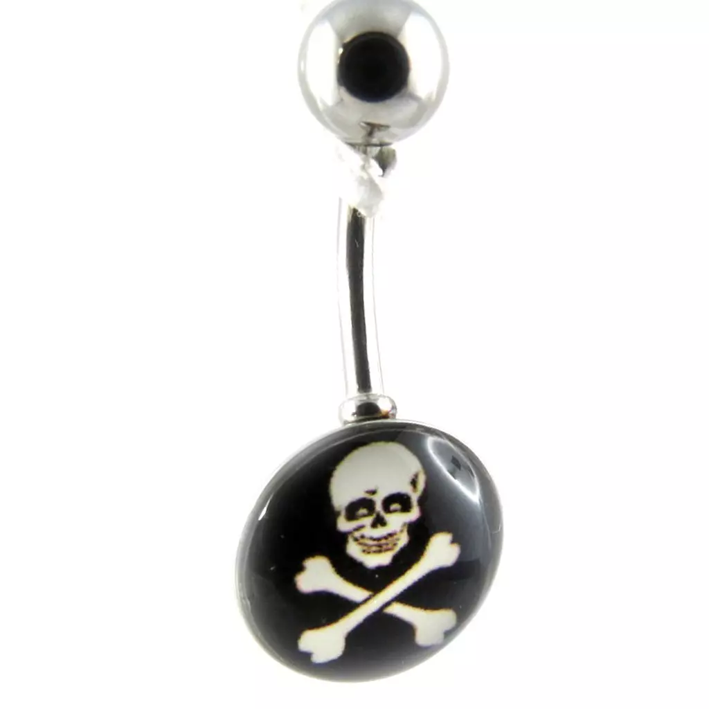 Les Trésors De Lily Body Piercing 'Tête De Mort' [F8845]