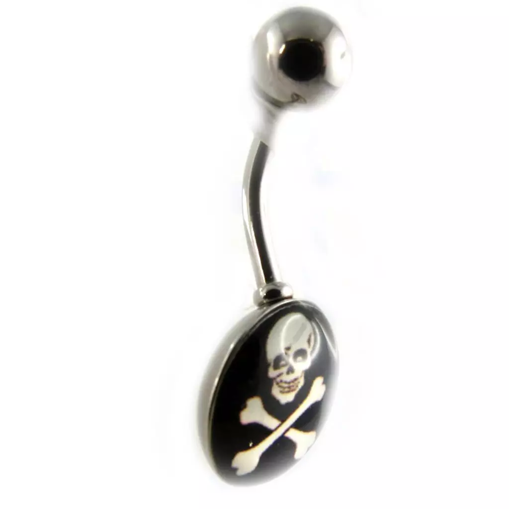 Les Trésors De Lily Body Piercing 'Tête De Mort' [F8845]