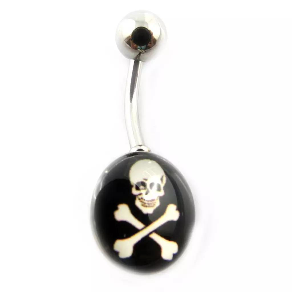 les trésors de lily Body Piercing 'Tête de Mort' [F8845]