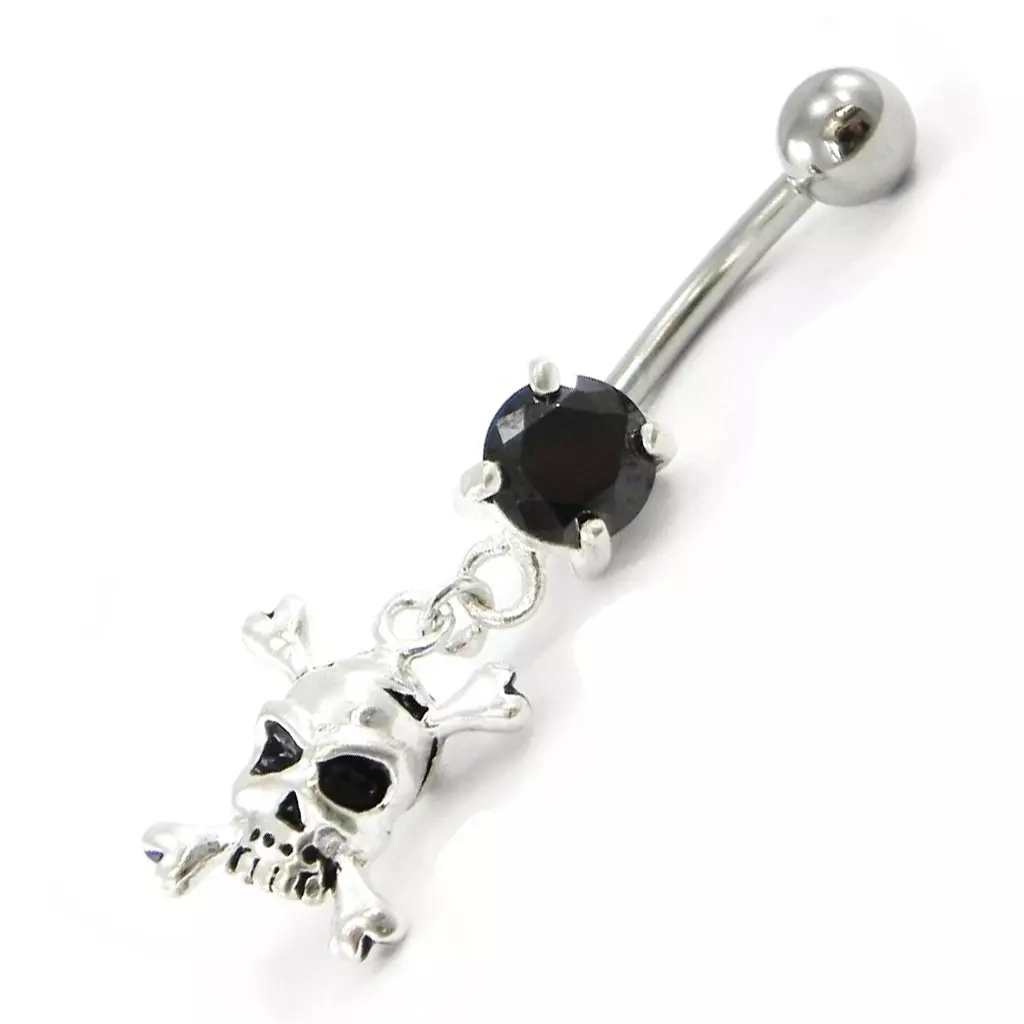 les trésors de lily Body Piercing 'Tête de Mort' noir [F8826]