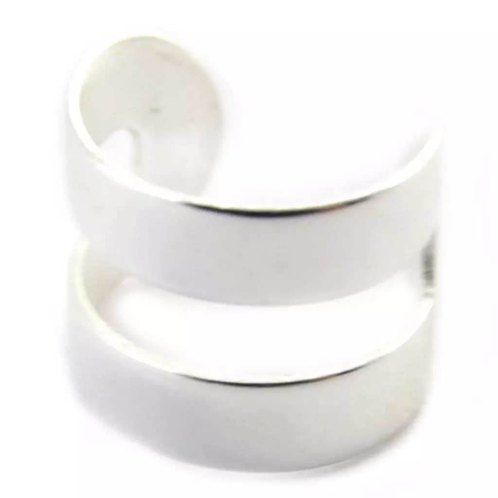 Les Trésors De Lily Boucle Bague Oreille 'Chorégraphie' Argenté (rhodié) 8x7 Mm [M7128]