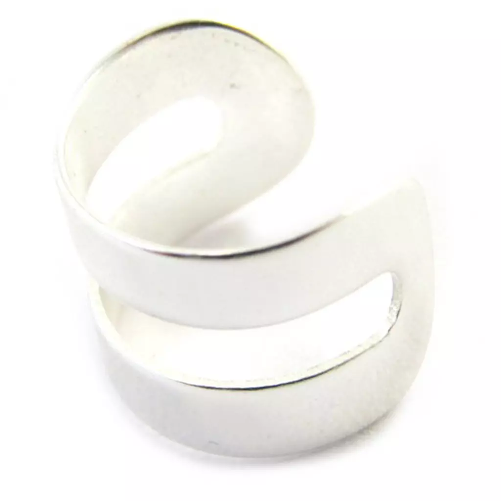 Les Trésors De Lily Boucle Bague Oreille 'Chorégraphie' Argenté (rhodié) 8x7 Mm [M7128]